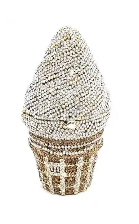 Ice Cream Cone Crystal Novelty Clutch - Uniquely You Online