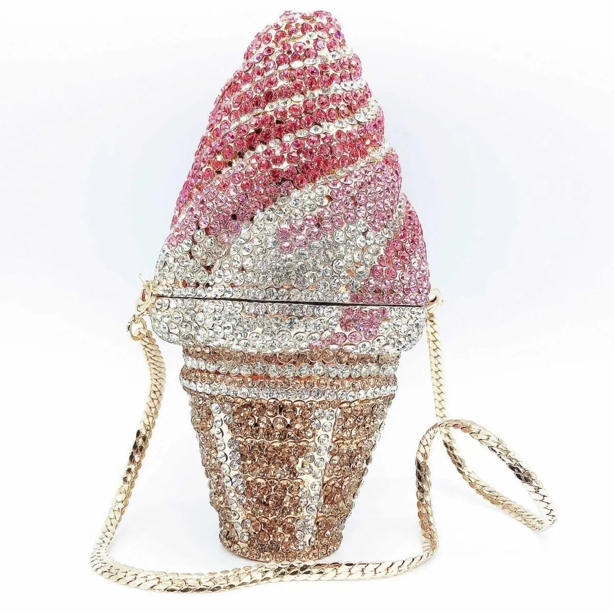 Ice Cream Cone Crystal Novelty Clutch - Uniquely You Online