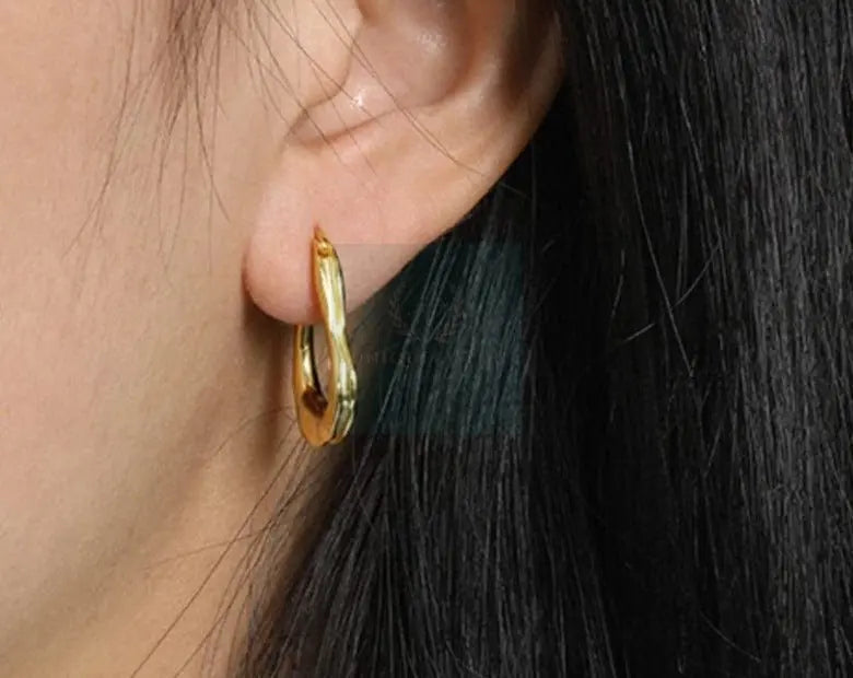 Irregular Water Droplets Hoop Earrings - Uniquely You Online