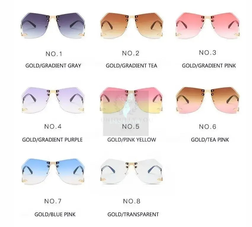 Kate Irregular Rimless Sunglasses - Uniquely You Online