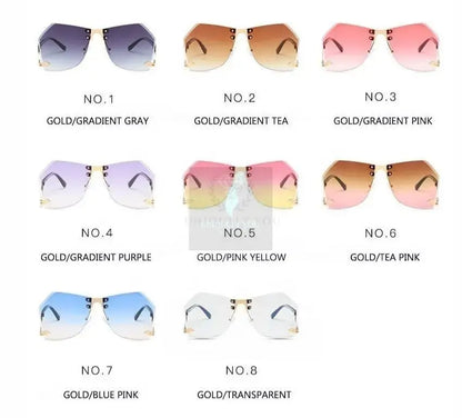 Kate Irregular Rimless Sunglasses - Uniquely You Online