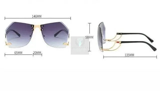 Kate Irregular Rimless Sunglasses - Uniquely You Online