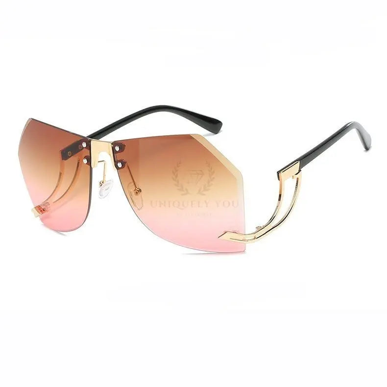 Kate Irregular Rimless Sunglasses - Uniquely You Online