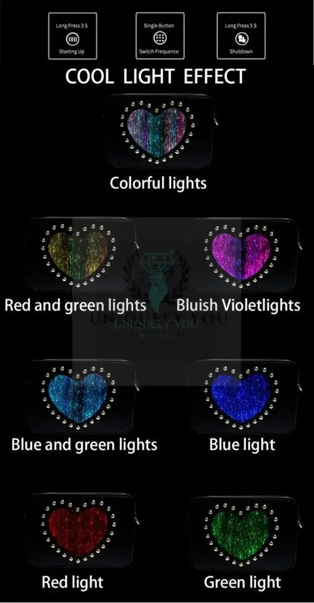 LED Love Heart Handbag - Uniquely You Online