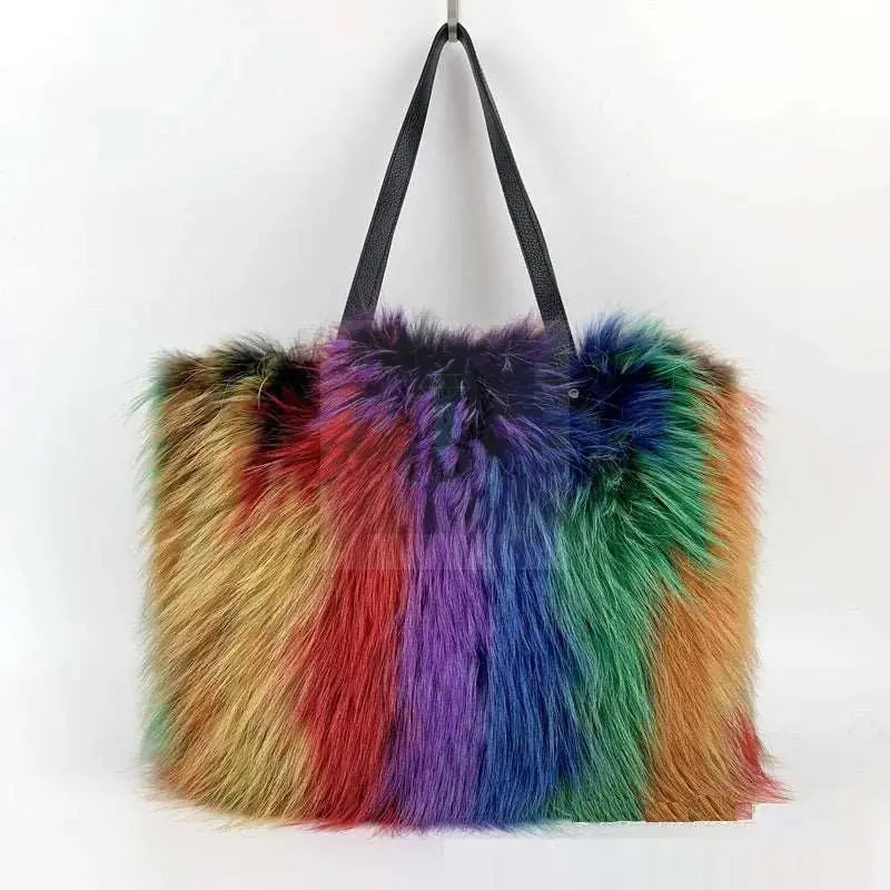 Large Fox Fur Handbag - Uniquely You Online