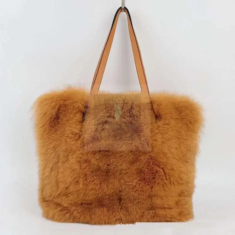 Large Fox Fur Handbag - Uniquely You Online