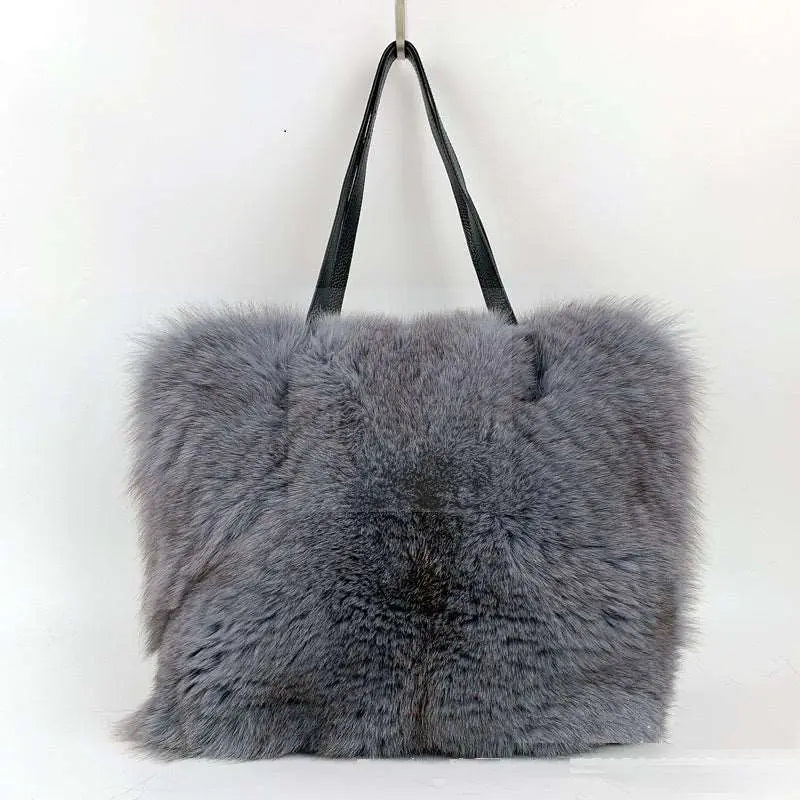 Large Fox Fur Handbag - Uniquely You Online