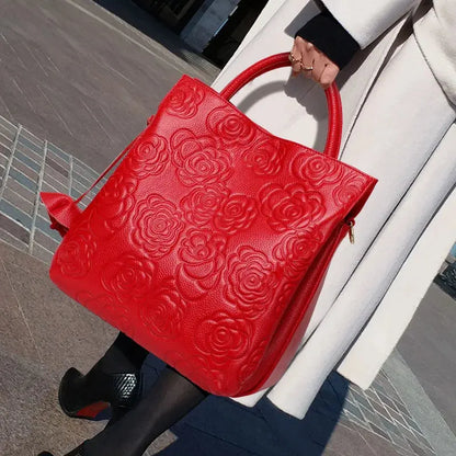 Leather Rose Tote Bag - Uniquely You Online