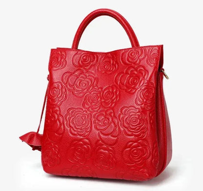 Leather Rose Tote Bag - Uniquely You Online