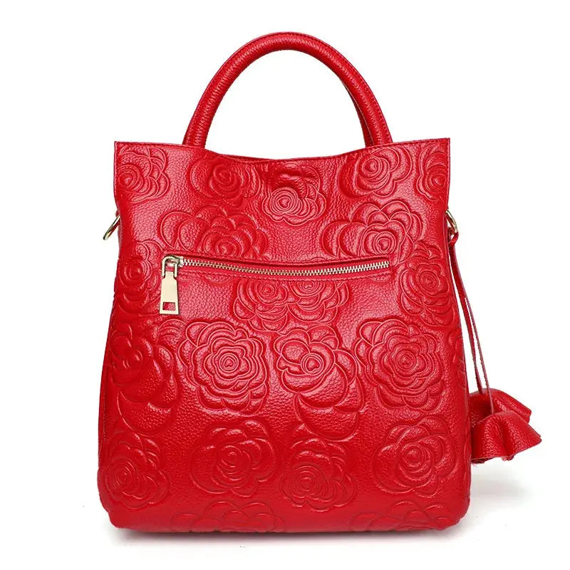 Leather Rose Tote Bag - Uniquely You Online