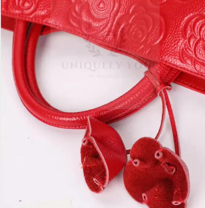 Leather Rose Tote Bag  Uniquely You Online