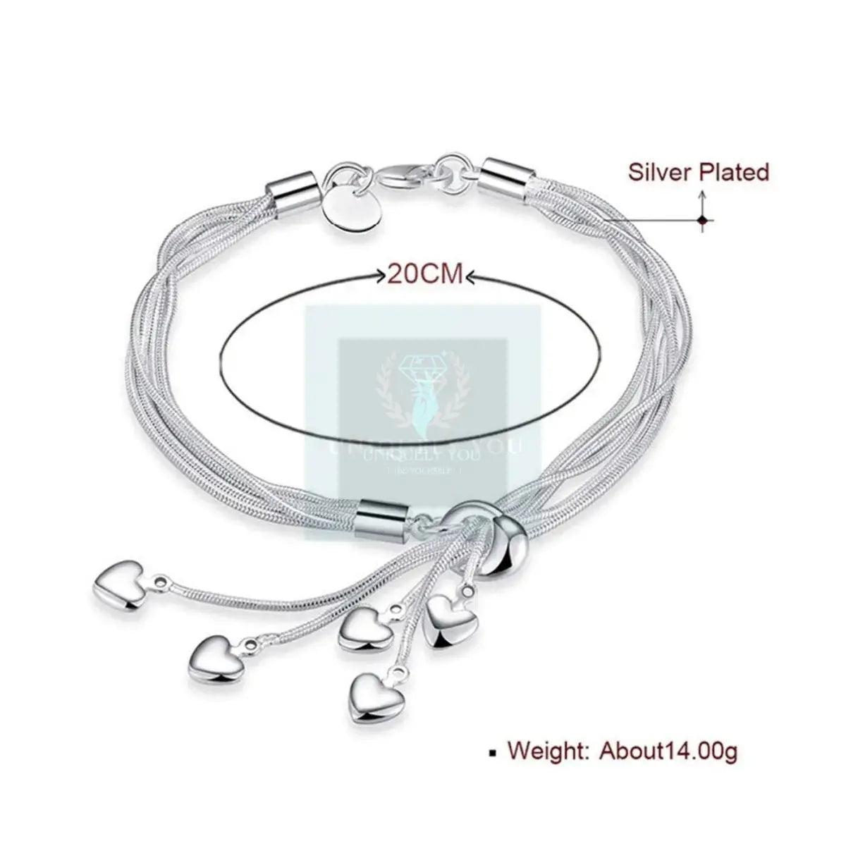 Love Heart Charm Bracelets - Uniquely You Online