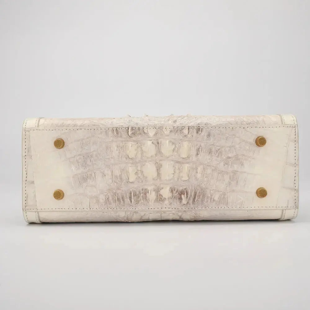 Lux Crocodile Bamboo Handle Bag - Uniquely You Online