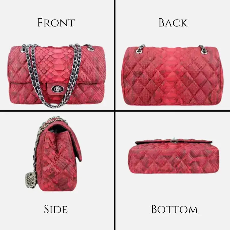 Lux Snake Skin Quilted Crossbody Bag