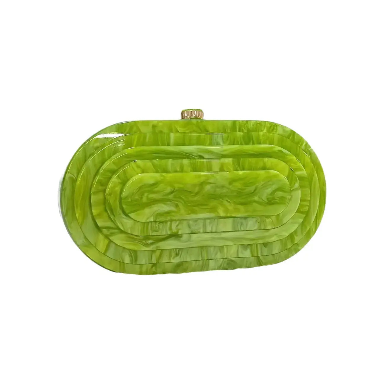 Marbled Acrylic Oval Carved Clutch - Uniquely You Online