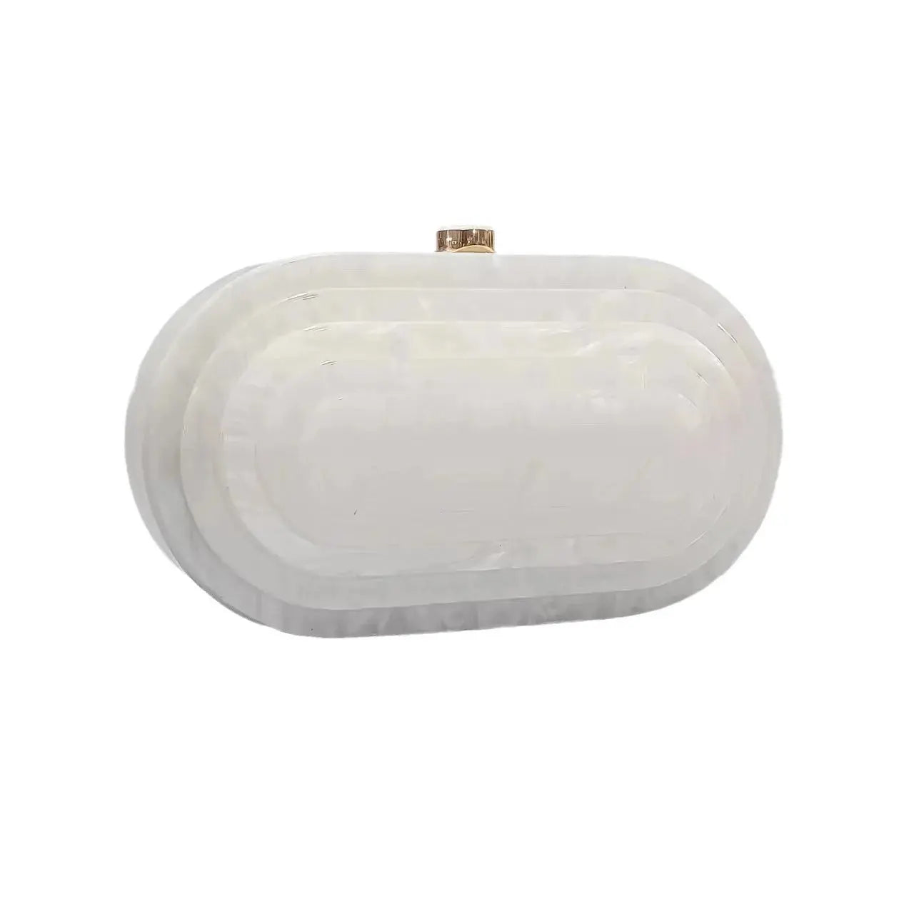 Marbled Acrylic Oval Carved Clutch - Uniquely You Online