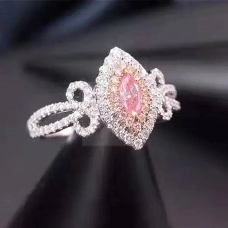 Marquise Cut 0.137ct Pink Diamond Ring - Uniquely You Online