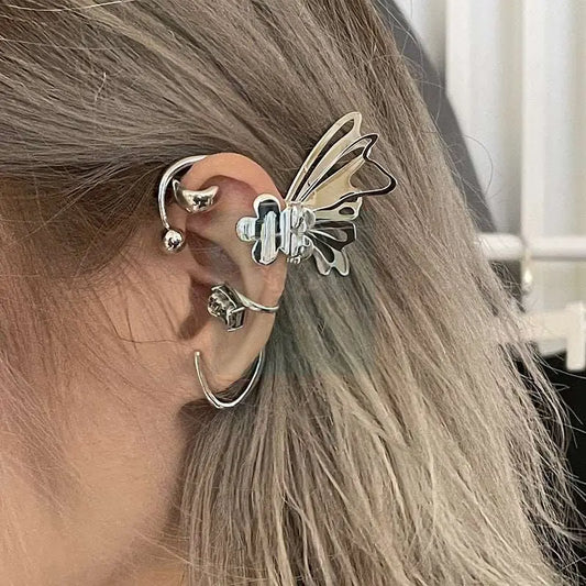 Metal Butterfly Ear Cuff and Clip - Uniquely You Online
