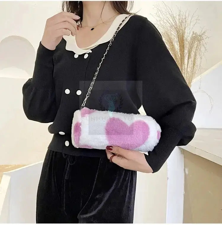 Mini Cylinder Faux Fur Bag - Uniquely You Online