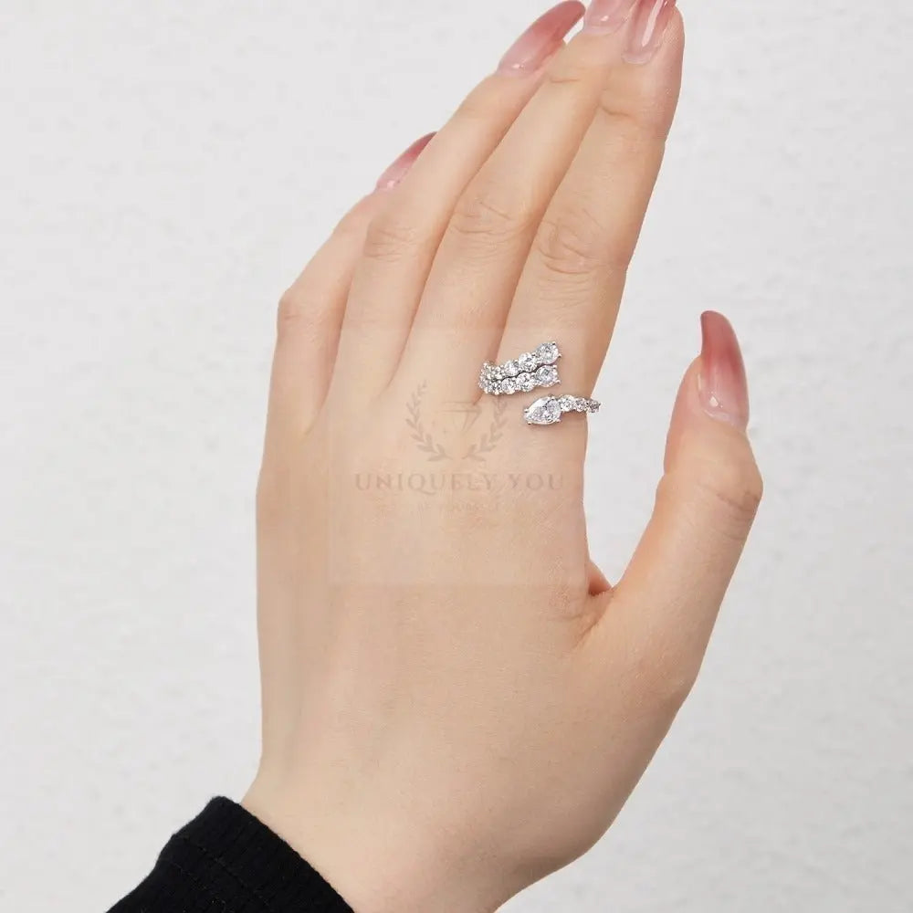 Minimalist Snake Row Ring