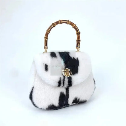 Mink Fur Bamboo Knot Bag - Uniquely You Online