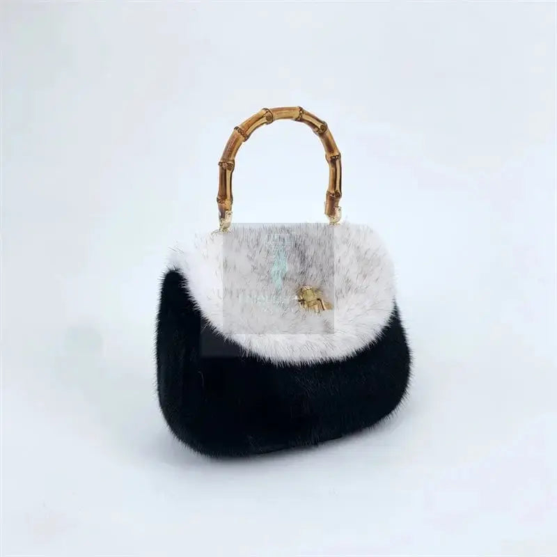 Mink Fur Bamboo Knot Bag - Uniquely You Online