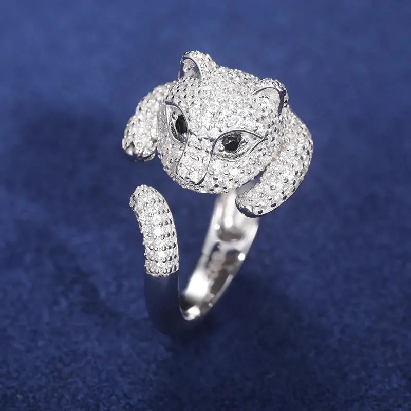 CZ/Moissanite Adjustable Leopard Ring - Uniquely You Online