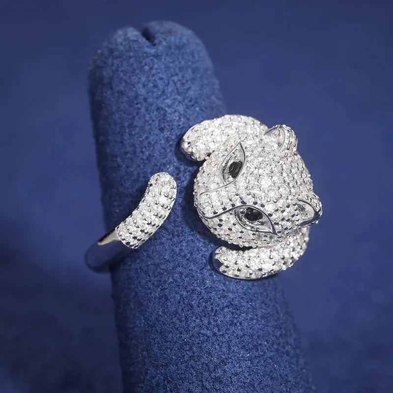 CZ/Moissanite Adjustable Leopard Ring - Uniquely You Online