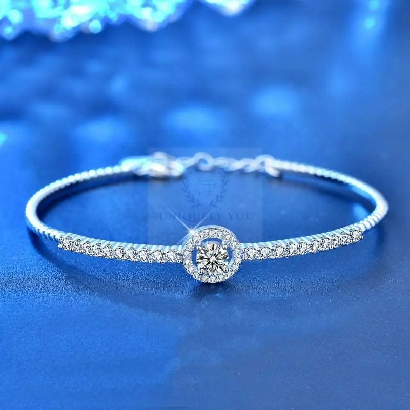 Moissanite Charm Tennis Bracelet