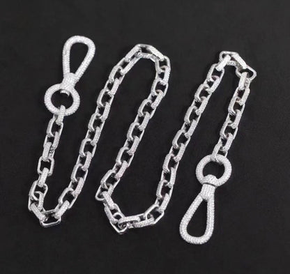 Moissanite Hook Link Chain