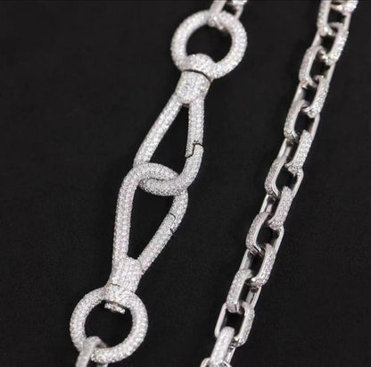 Moissanite Hook Link Chain