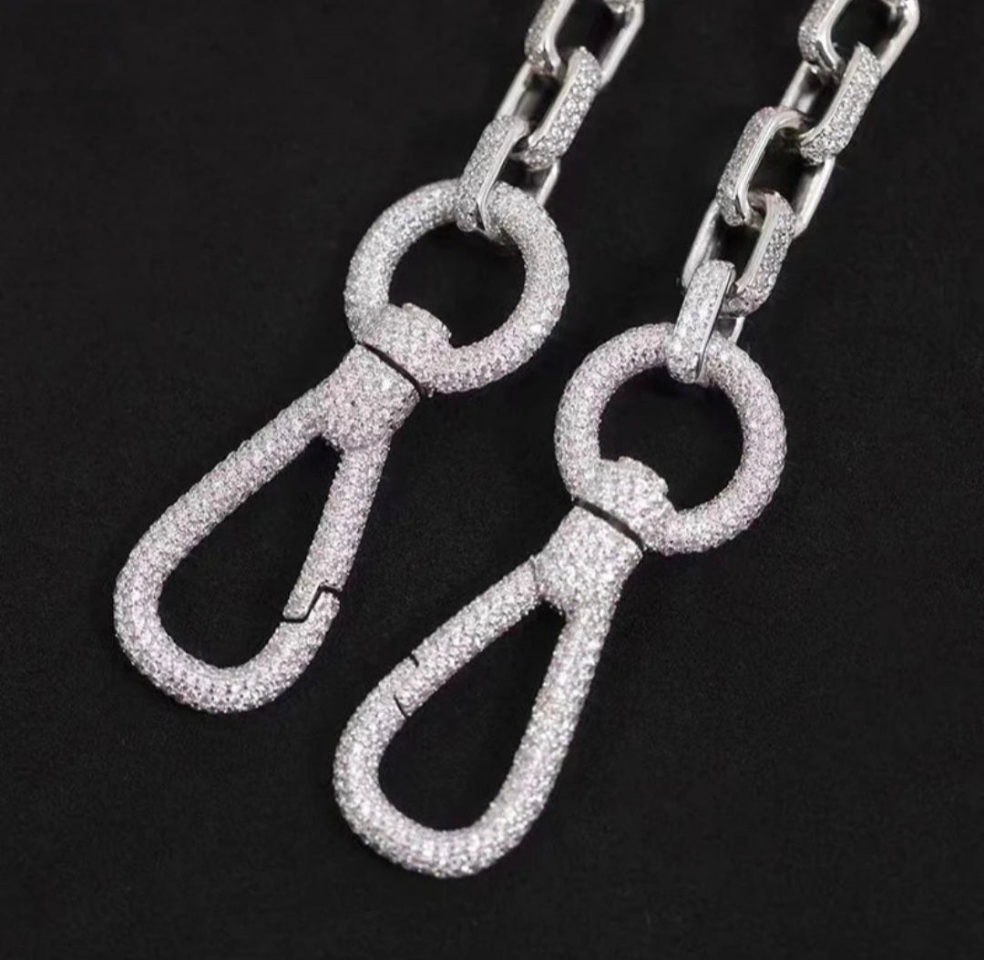 Moissanite Hook Link Chain