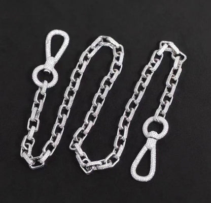 Moissanite Hook Link Chain