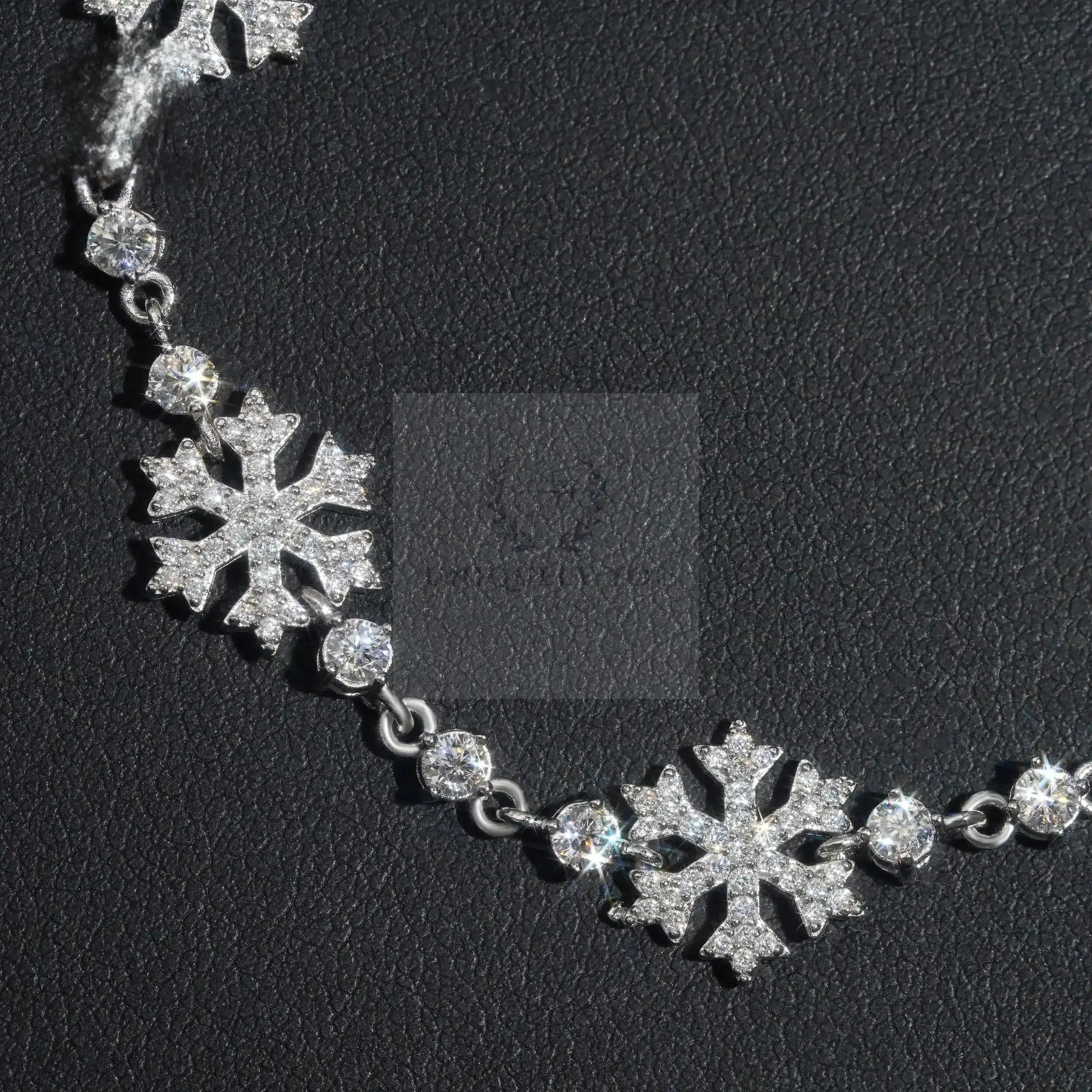 Moissanite Snow Flake Link Tennis Bracelet  Uniquely You Online