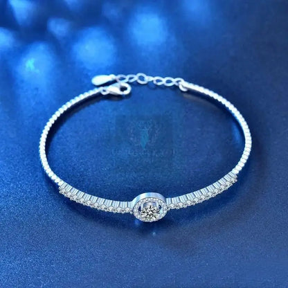 Moissanite Solitaire Tennis Bracelet - Uniquely You Online