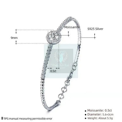 Moissanite Solitaire Tennis Bracelet - Uniquely You Online