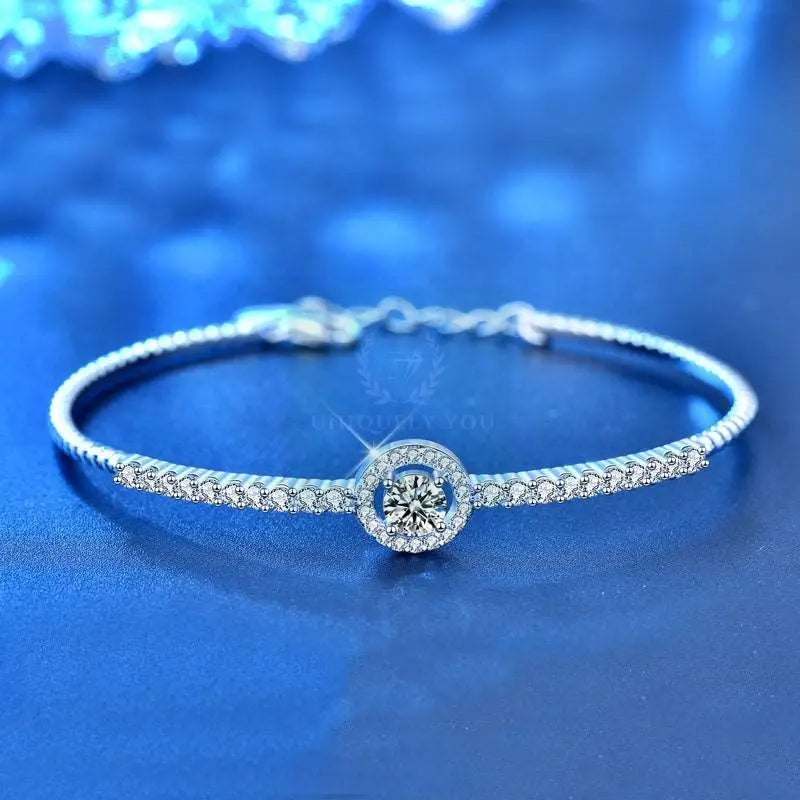 Moissanite Solitaire Tennis Bracelet - Uniquely You Online