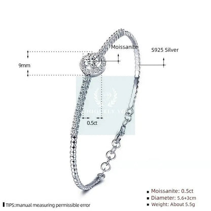 Moissanite Solitaire Tennis Bracelet - Uniquely You Online