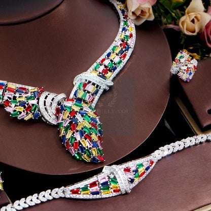 Multicolor Feather Jewelry Set - Uniquely You Online
