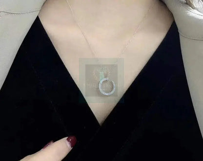 Nail Diamond Circle Necklace - Uniquely You Online