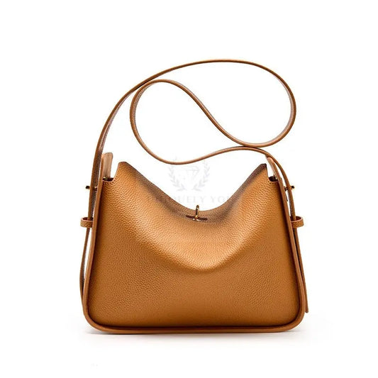 Notched Leather Handbag - Uniquely You Online