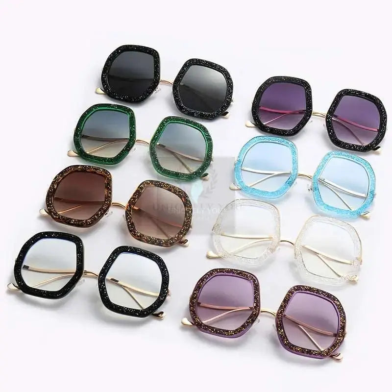 Oversized Crystal Polygon Sunglasses - Uniquely You Online