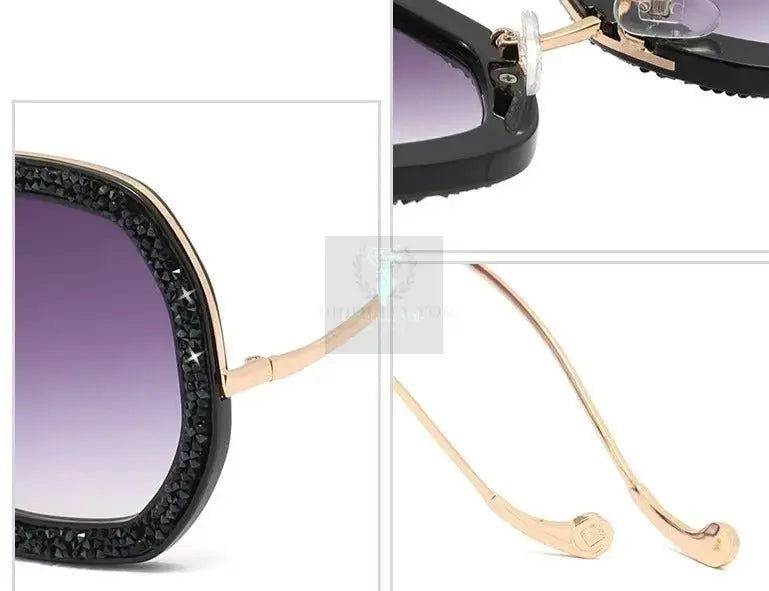 Oversized Crystal Polygon Sunglasses - Uniquely You Online