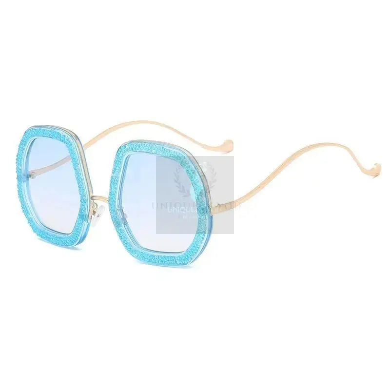 Oversized Crystal Polygon Sunglasses - Uniquely You Online