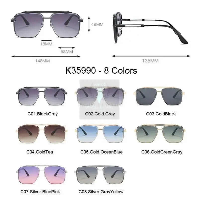 Oversized Double Bridge Aviator Sunglasses Series - Uniquely You Online