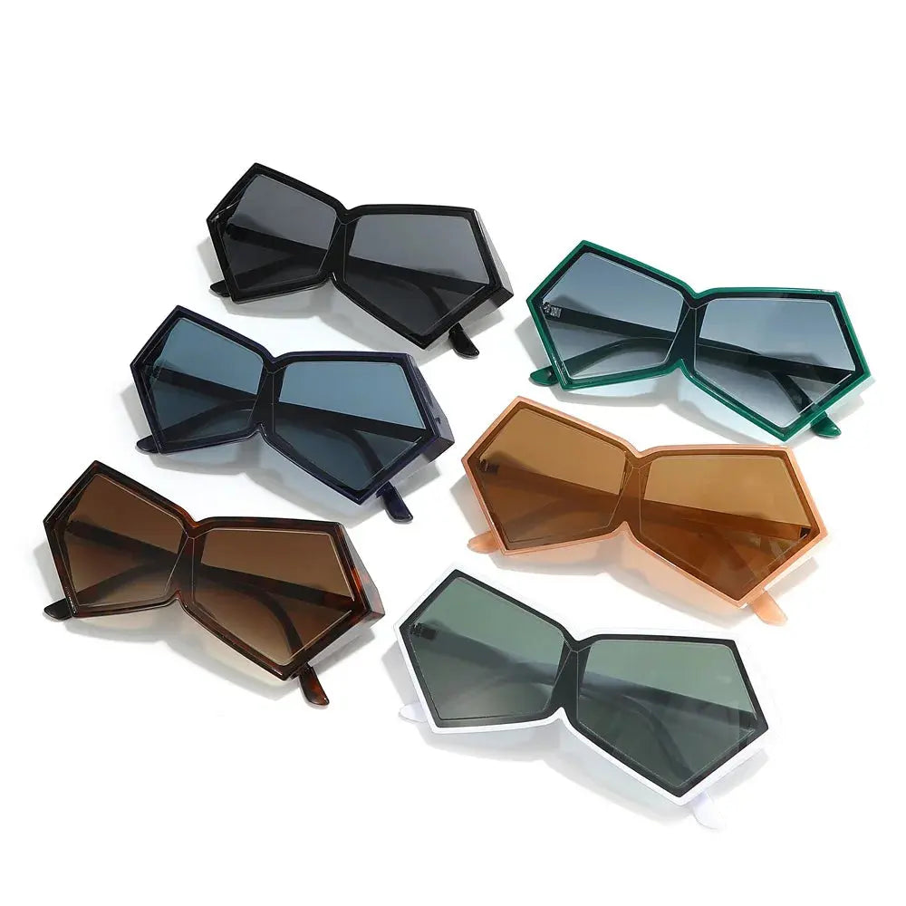 Oversized Geometric Gradient Sunglasses - Uniquely You Online