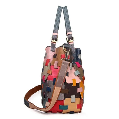 Patchwork Woven Handbag - Uniquely You Online