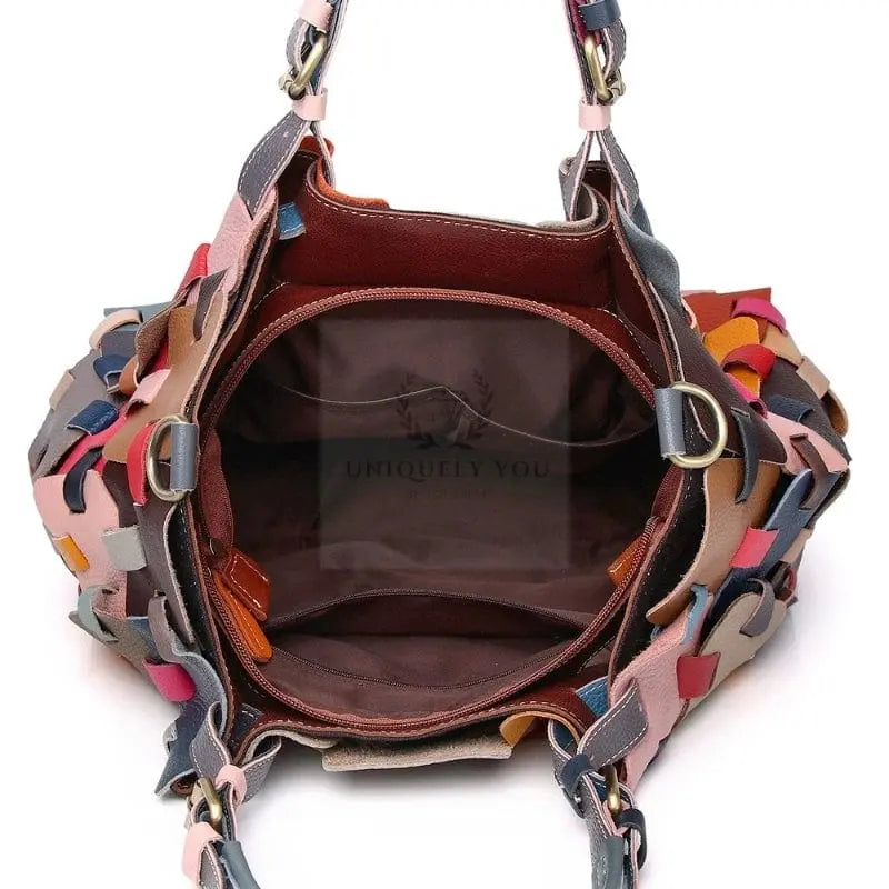 Patchwork Woven Handbag - Uniquely You Online