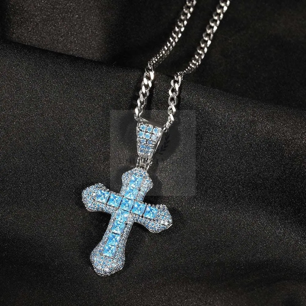 Pave Cross Pendant with Rope Chain - Uniquely You Online