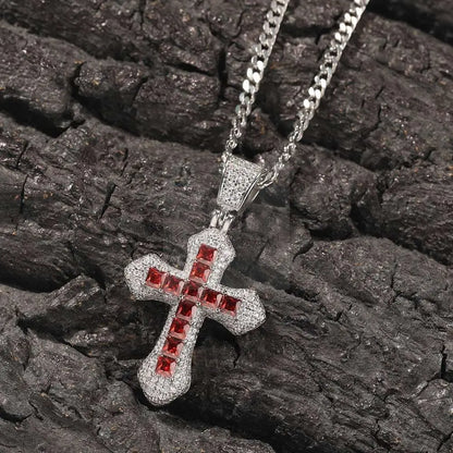 Pave Cross Pendant with Rope Chain - Uniquely You Online